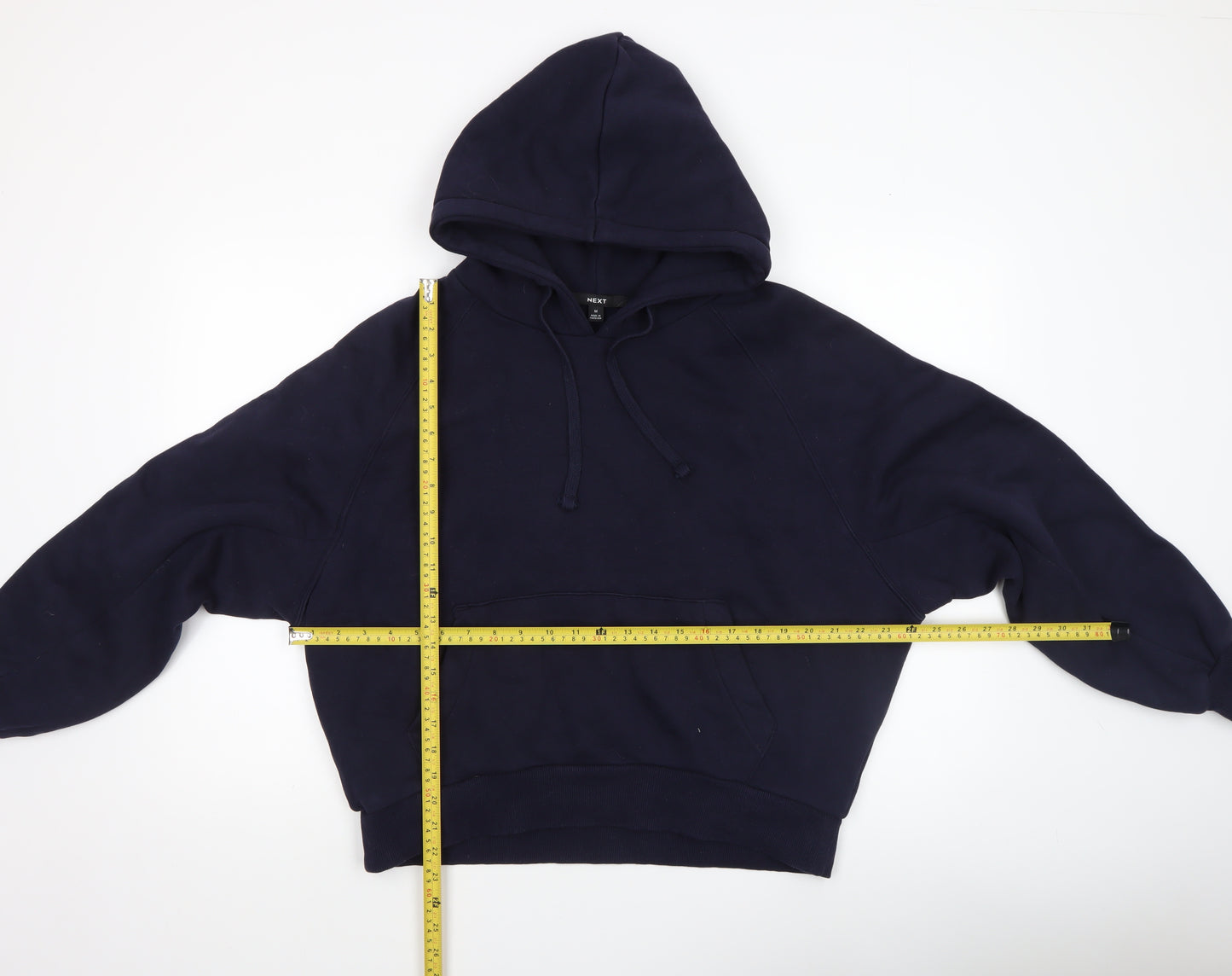 Next Women’s Navy Blue Pullover Hoodie M Cotton Blend Casual Wear