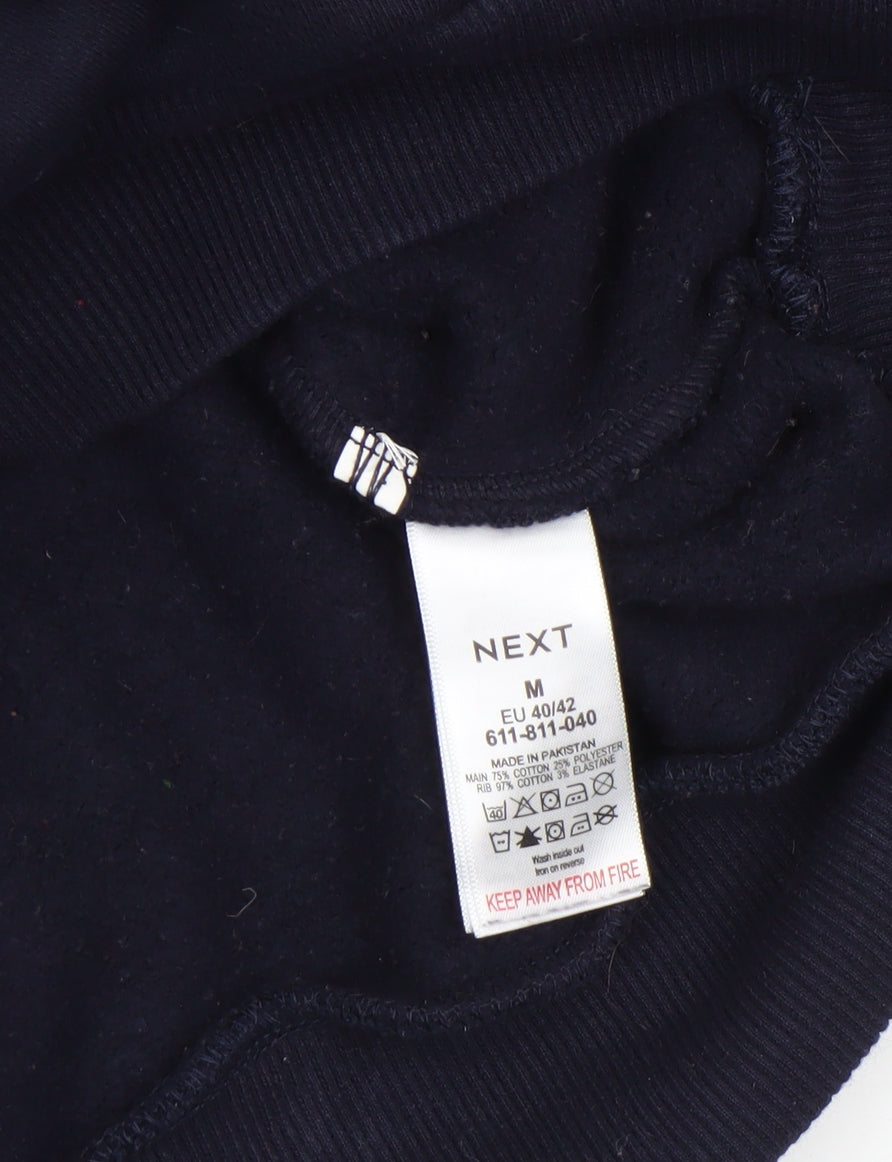Next Women’s Navy Blue Pullover Hoodie M Cotton Blend Casual Wear