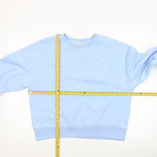 USA Pro Womens Blue Crew Neck Pullover Sweatshirt Size 14