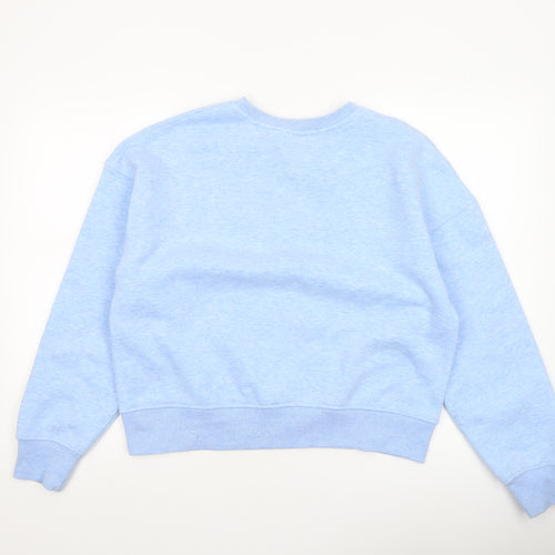 USA Pro Womens Blue Crew Neck Pullover Sweatshirt Size 14