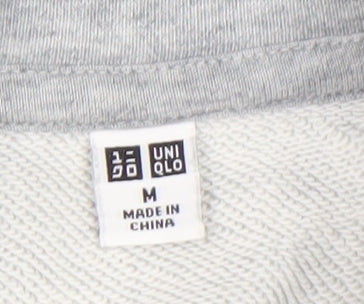 Uniqlo Womens Grey 1/2 Zip Mock Neck Pullover Sweatshirt Size M