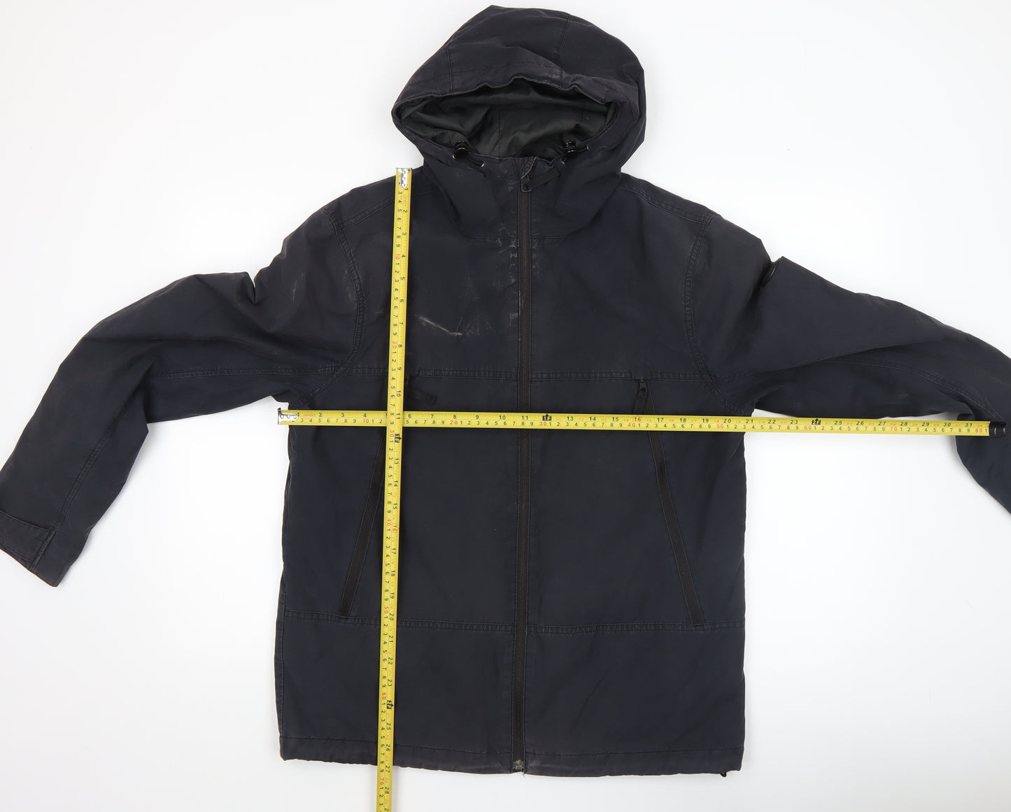 Timberland Men's Black M Hooded Parka Jacket Cotton Nylon Lined