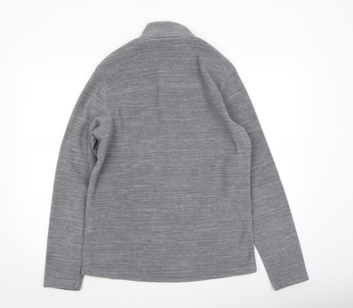 Quechua Mens Grey L Fleece 1/2 Zip Pullover Sweatshirt