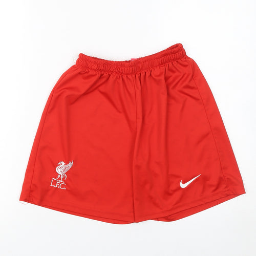 Nike Boys Red LFC Athletic Football Shorts Size 176 Polyester