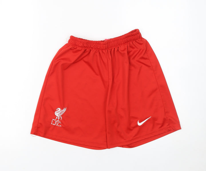 Nike Boys Red LFC Athletic Football Shorts Size 176 Polyester