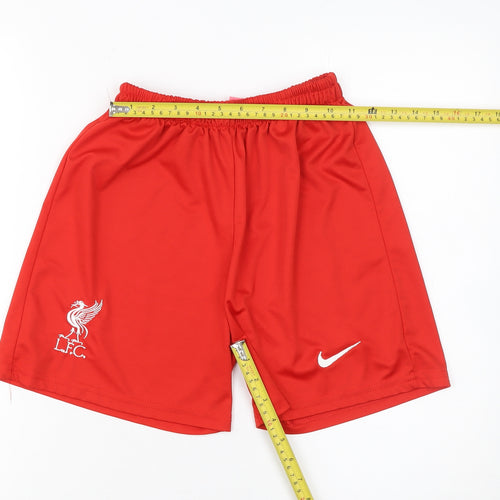 Nike Boys Red LFC Athletic Football Shorts Size 176 Polyester