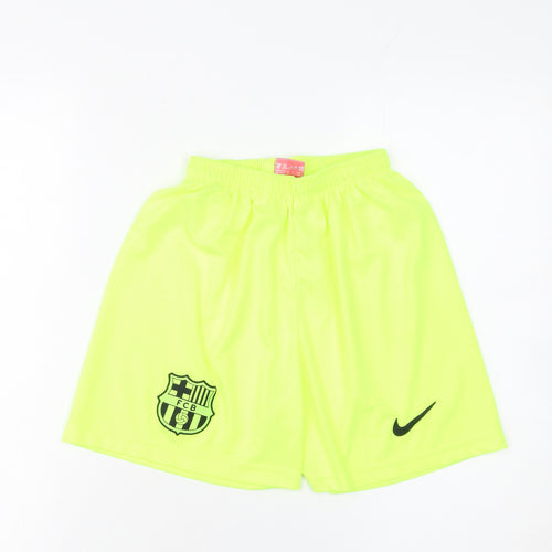 Nike Boys Yellow Athletic Football Shorts Size 164 Polyester