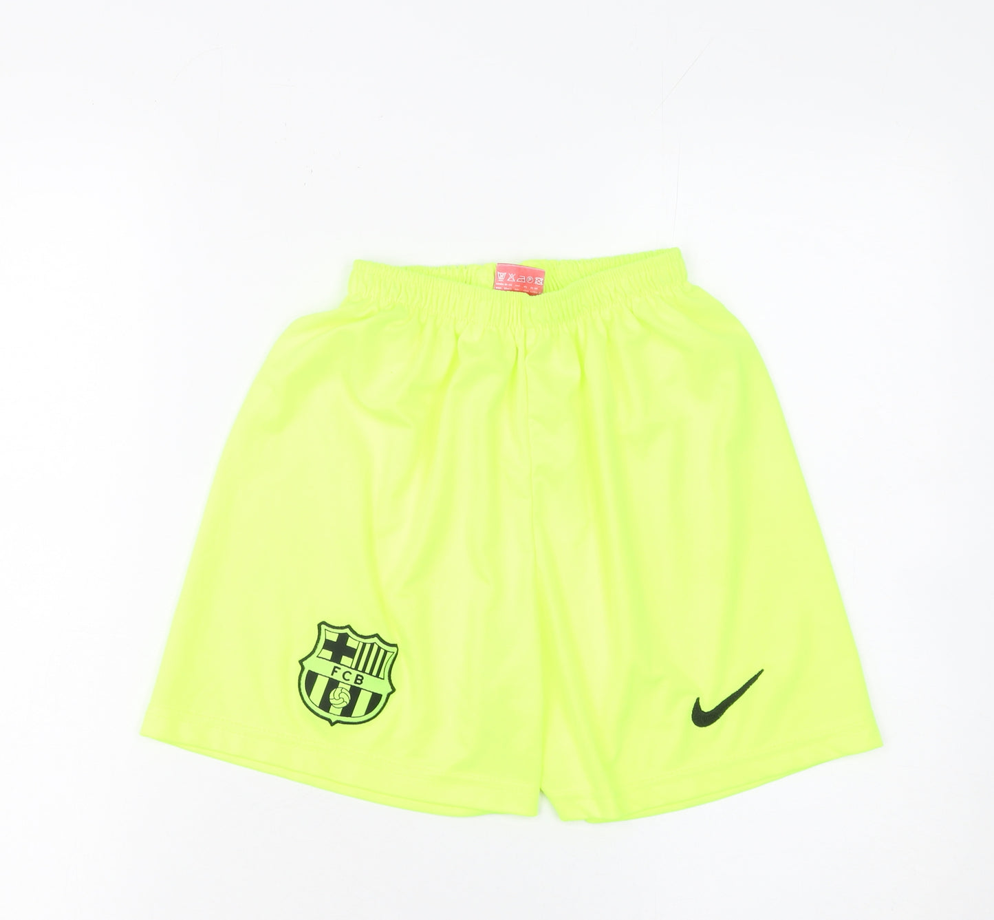 Nike Boys Yellow Athletic Football Shorts Size 164 Polyester