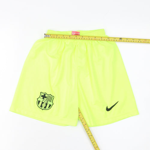 Nike Boys Yellow Athletic Football Shorts Size 164 Polyester