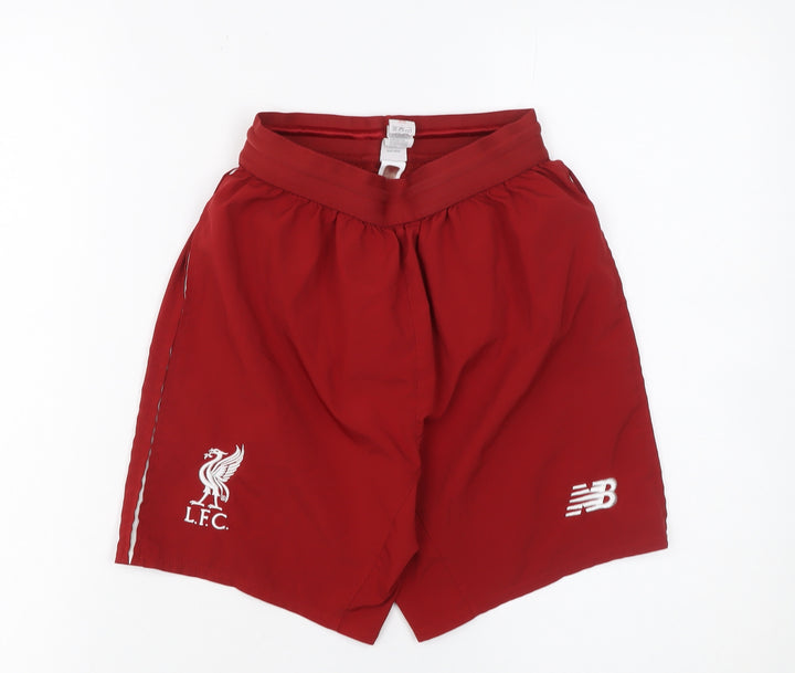 New Balance Boys Red Football Athletic Shorts 13-14 Years LFC Sportswear
