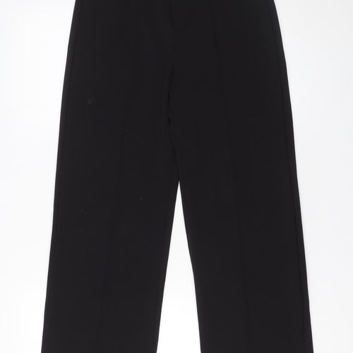 Kotty Women Black High Waist Straight Trousers Size 10