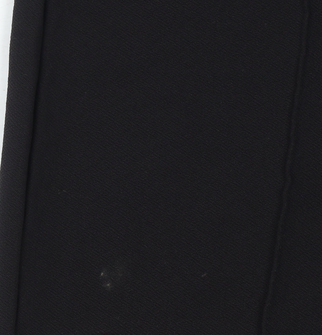 Kotty Women Black High Waist Straight Trousers Size 10