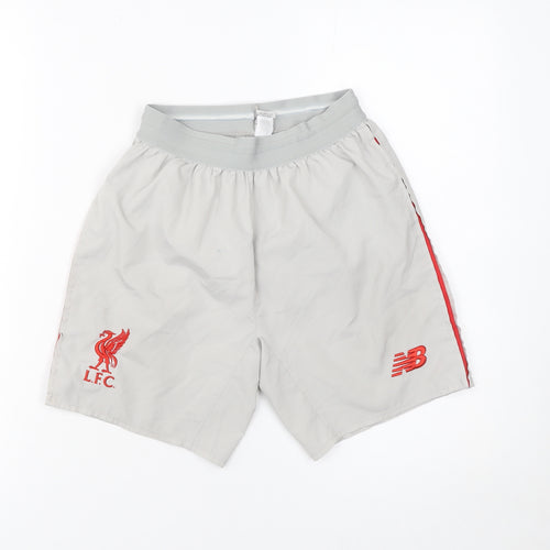 New Balance Boys Grey LFC Athletic Shorts Size 146 Lightweight Quick Dry
