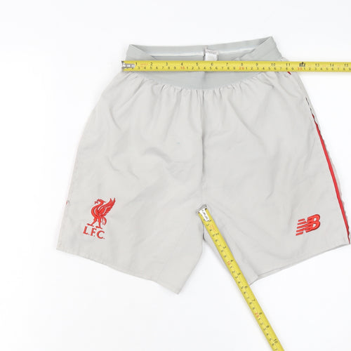 New Balance Boys Grey LFC Athletic Shorts Size 146 Lightweight Quick Dry
