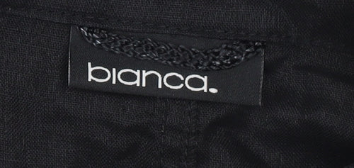 Bianca Women's Black Linen Blazer UK 14 Tailored Single Breasted Jacket
