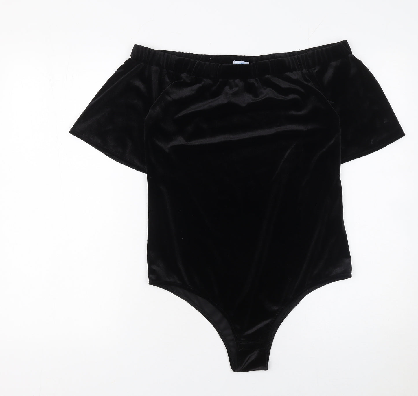Blue Vanilla Women's Black Velvet Off Shoulder Bodysuit M