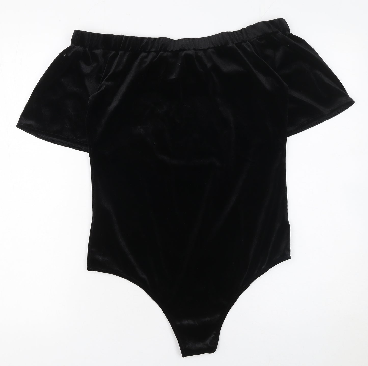Blue Vanilla Women's Black Velvet Off Shoulder Bodysuit M