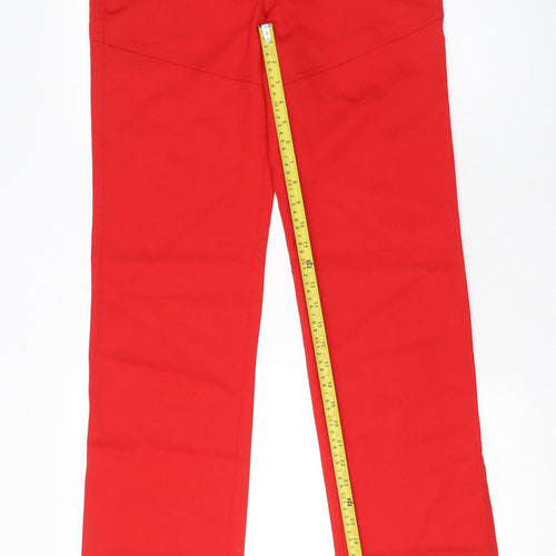 Puma Womens Red Straight Leg Activewear Trousers XS