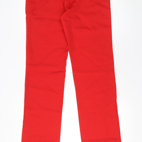 Puma Womens Red Straight Leg Activewear Trousers XS