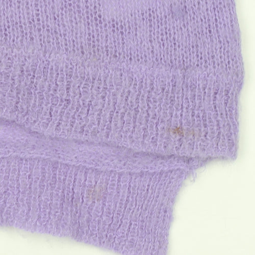 Charli Women’s Purple Alpaca Knit V-Neck Pullover Jumper XS