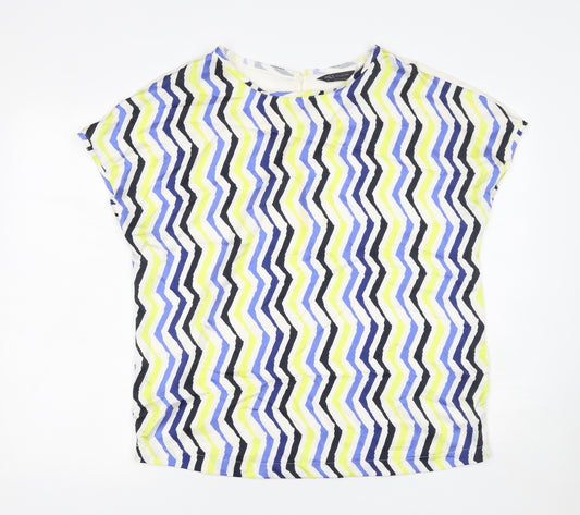 Marks and Spencer Women’s Multicoloured Geometric Jersey Blouse Size 12