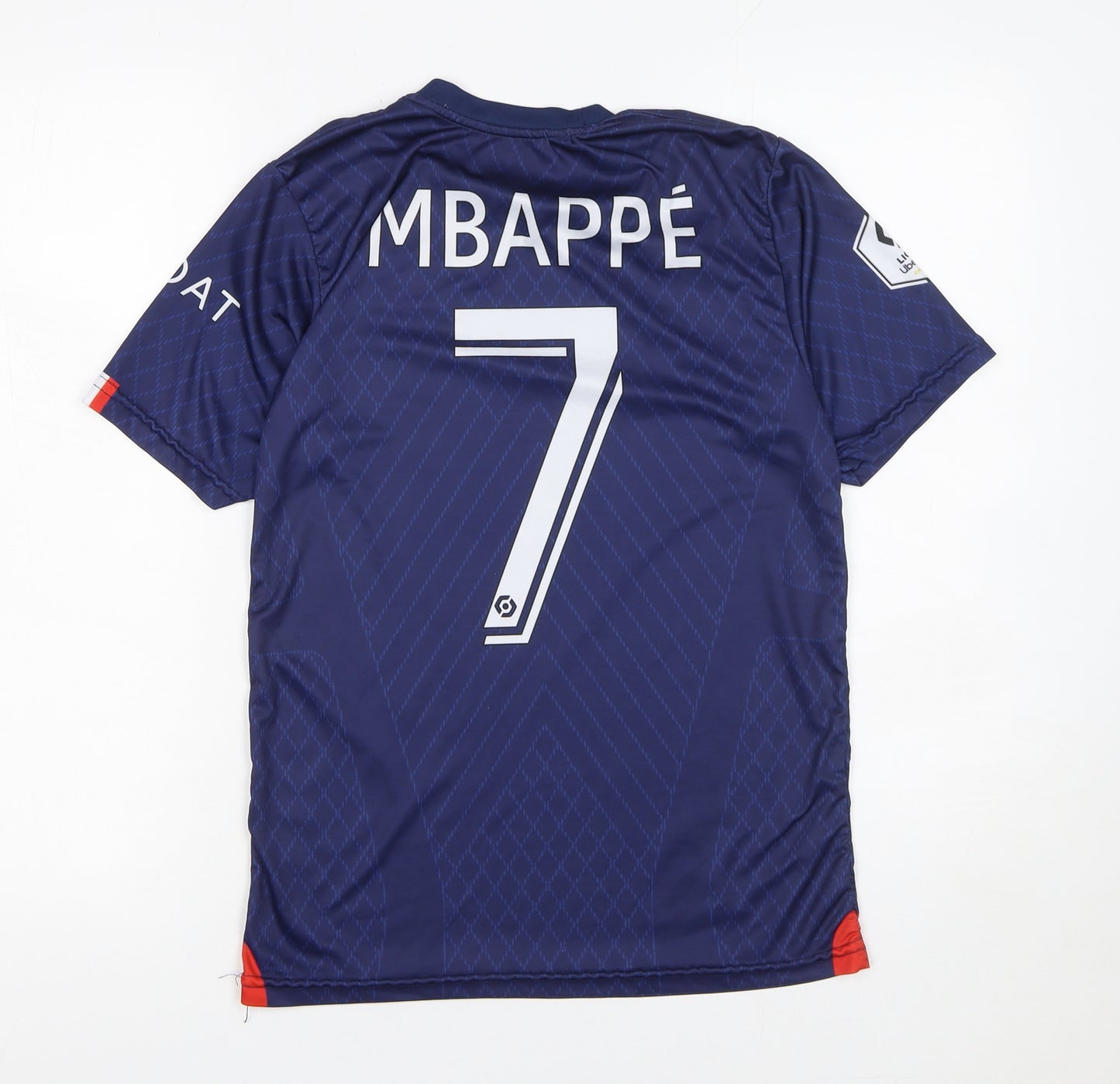 Nike Boys Blue PSG Mbappé #7 Football Jersey Shirt Size 176 Lightweight