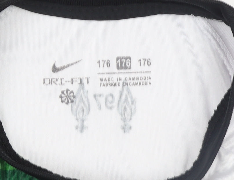 Nike Boys Green Liverpool FC 16 Years Football Jersey Shirt