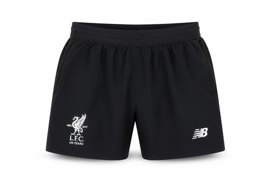 Front view of New Balance boys’ black lfc 125 years athletic football shorts 11 years