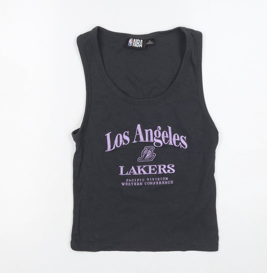 NBA Women’s Black Los Angeles Lakers Slim Fit Tank Top Size M