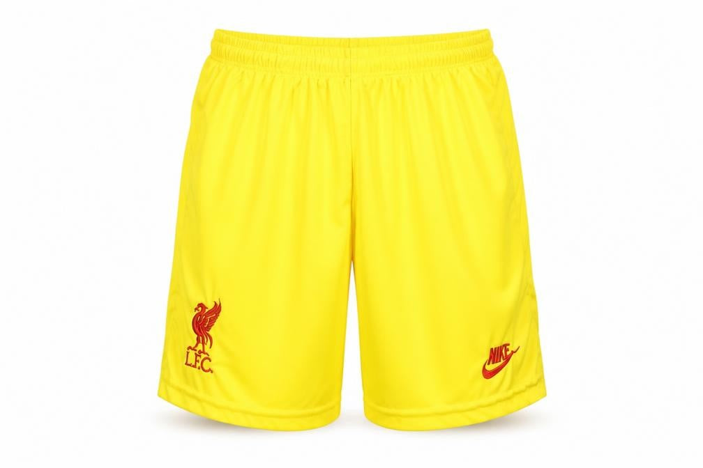 Nike Boys Yellow Liverpool FC Football Athletic Shorts Size 176