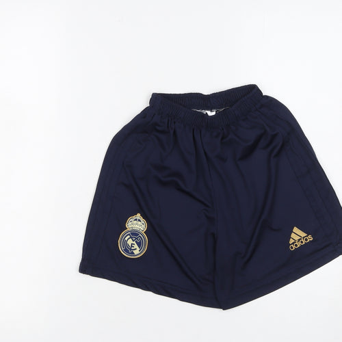 Adidas Boys Blue Real Madrid Athletic Football Shorts Size 152