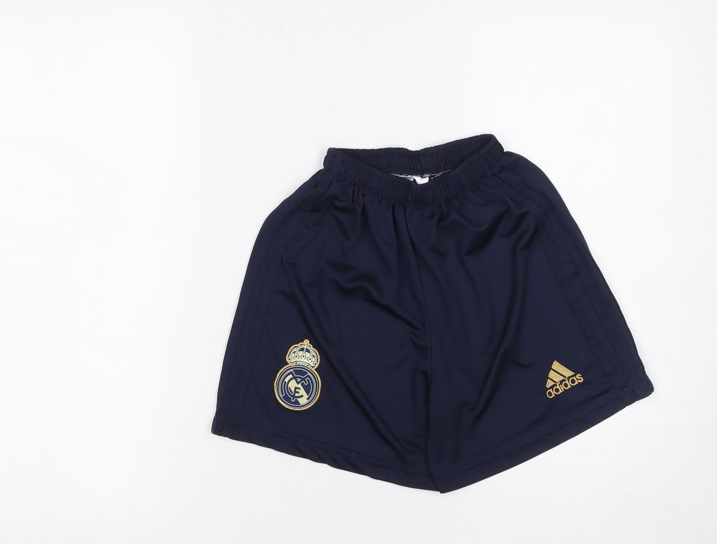 Adidas Boys Blue Real Madrid Athletic Football Shorts Size 152