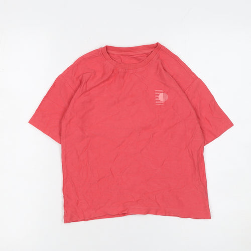 Dunnes Stores Girls Red Cotton Graphic Adventure T-Shirt 7-8 Years