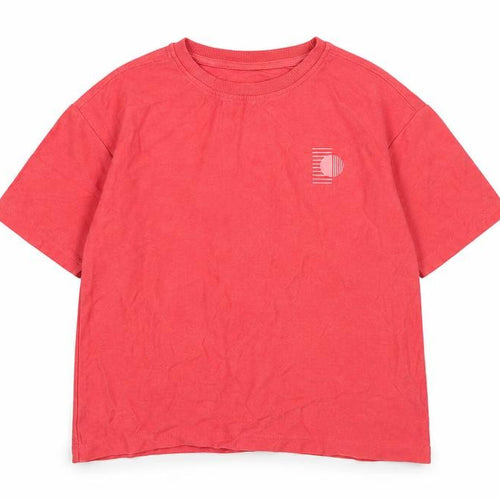 Dunnes Stores Girls Red Cotton Graphic Adventure T-Shirt 7-8 Years