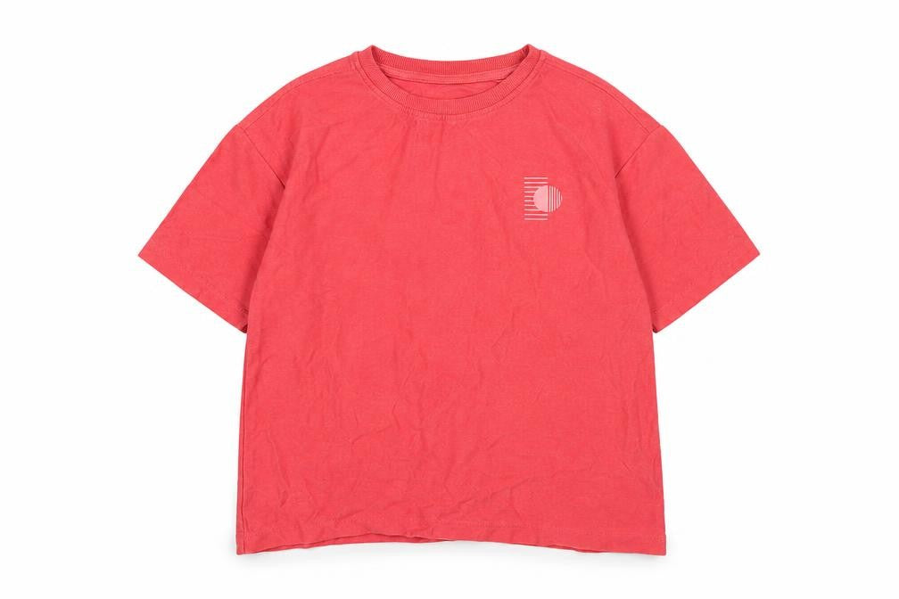 Dunnes Stores Girls Red Cotton Graphic Adventure T-Shirt 7-8 Years