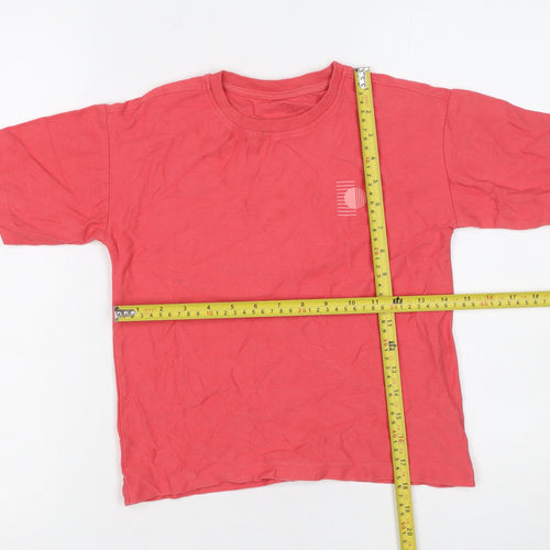 Dunnes Stores Girls Red Cotton Graphic Adventure T-Shirt 7-8 Years