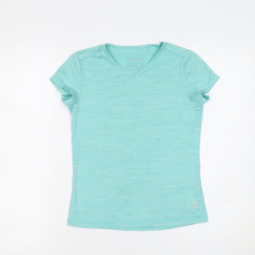 Energetics Girls Blue V-Neck DryPlus Athletic T-Shirt - 10 Years