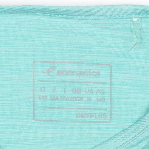 Energetics Girls Blue V-Neck DryPlus Athletic T-Shirt - 10 Years