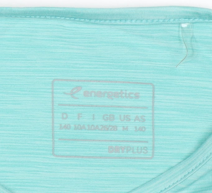 Energetics Girls Blue V-Neck DryPlus Athletic T-Shirt - 10 Years