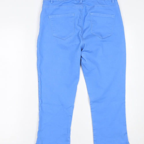 Dunnes Women Blue Stretch Straight Jeans Size 12 Regular Fit