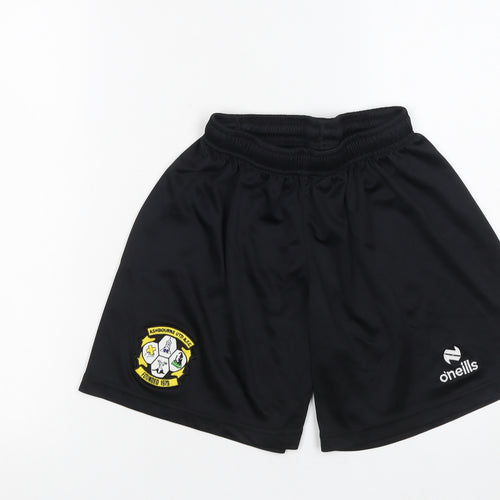 O'Neills Boys Black Athletic Football Shorts 10-11 Years Polyester