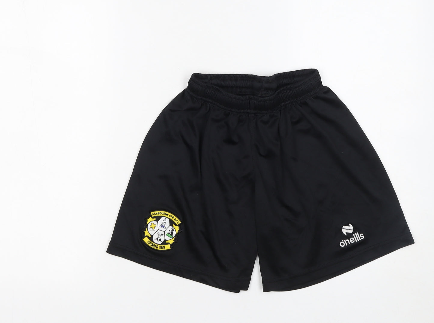 O'Neills Boys Black Athletic Football Shorts 10-11 Years Polyester