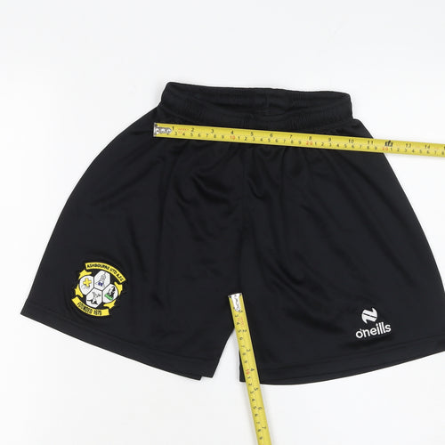 O'Neills Boys Black Athletic Football Shorts 10-11 Years Polyester