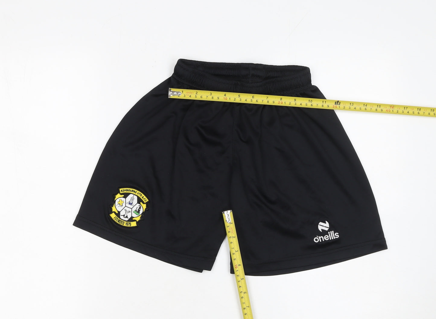 O'Neills Boys Black Athletic Football Shorts 10-11 Years Polyester