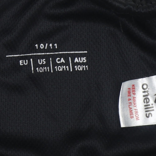 O'Neills Boys Black Athletic Football Shorts 10-11 Years Polyester