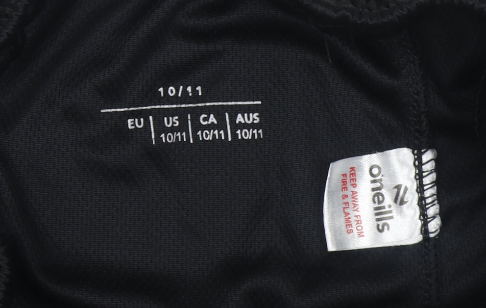 O'Neills Boys Black Athletic Football Shorts 10-11 Years Polyester