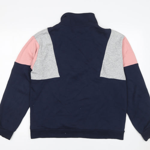 Diesel Women’s Navy Colourblock 1/4 Zip Sweatshirt M