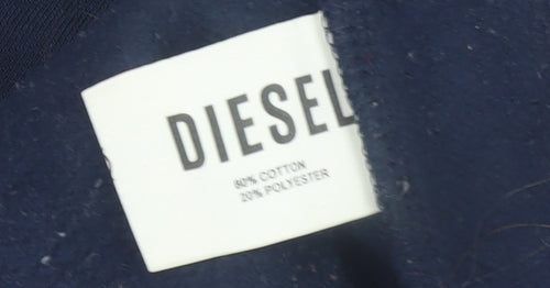 Diesel Women’s Navy Colourblock 1/4 Zip Sweatshirt M