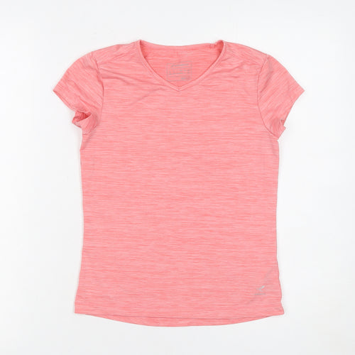 Energetics Girls Pink Short Sleeve V-Neck Activewear T-Shirt 10 Years
