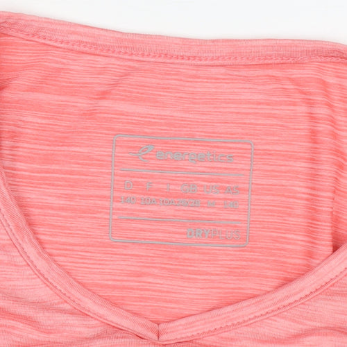 Energetics Girls Pink Short Sleeve V-Neck Activewear T-Shirt 10 Years